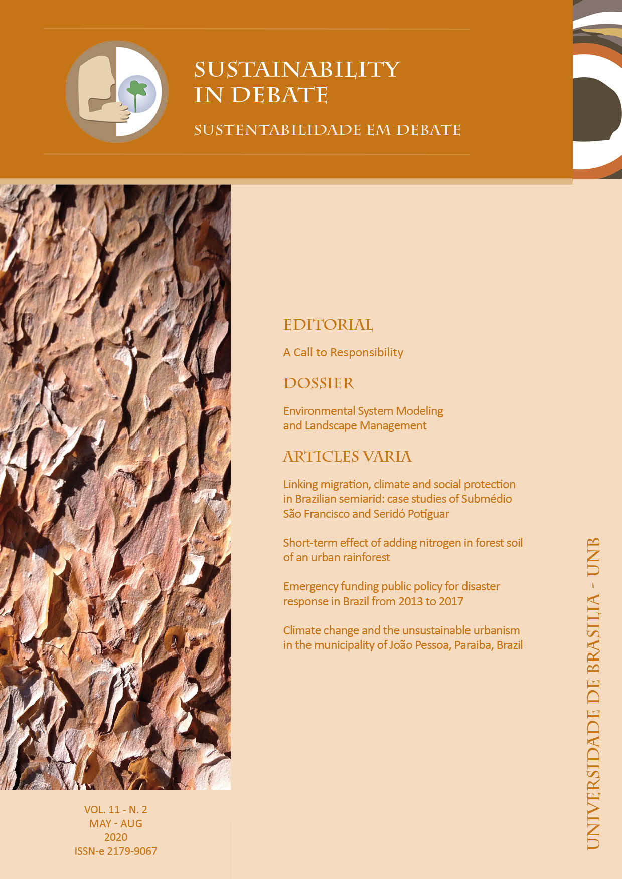 					View Vol. 11 No. 2 (2020): Sustainability in Debate / Sustentabilidade em Debate
				