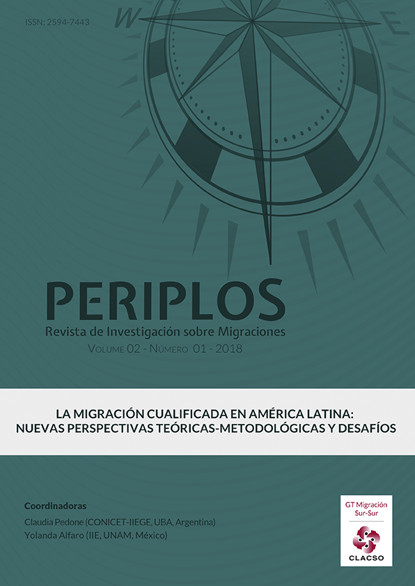 					Visualizar v. 2 n. 1 (2018): A migração qualificada na América Latina: novas perspectivas teóricas-metodológicas e desafios
				
