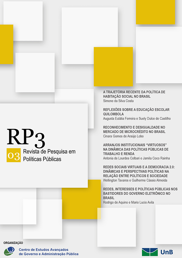 					Visualizar n. 1 (2014): RP3 - Revista de Pesquisa em Políticas Públicas
				
