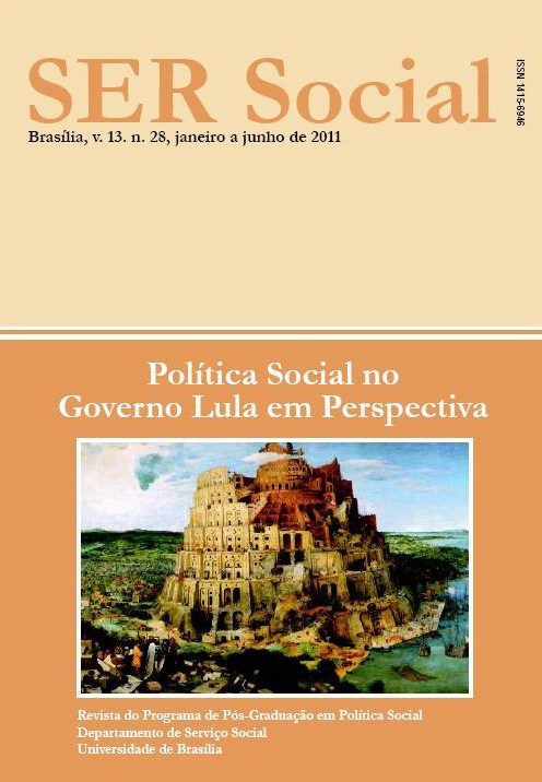 					View Vol. 13 No. 28 (2011): Política Social no Governo Lula em Perspectiva
				