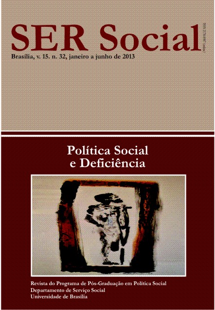 					View Vol. 15 No. 32 (2013): Política Social e Deficiência
				