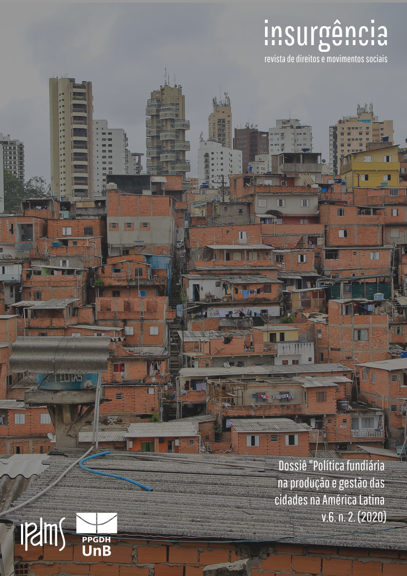					Visualizar v. 6 n. 2 (2020): Dossiê: "Política fundiária na produção e gestão das cidades na América Latina"
				